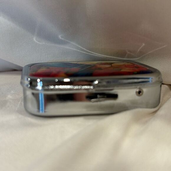 Stained Glass Hummingbird Travel Pill Box 2 Compartment Medicine Pill Case NEW - Picture 3 of 5